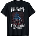 thumbnail image 1 of May We Never Forget Freedom Isn't Free USA Flag Memorial Day T-Shirt, 1 of 4
