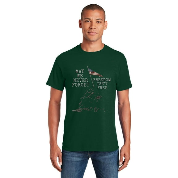 May We Never Forget Freedom Isn't Free USA Veteran Honor T-Shirt Unisex, up to 5XL