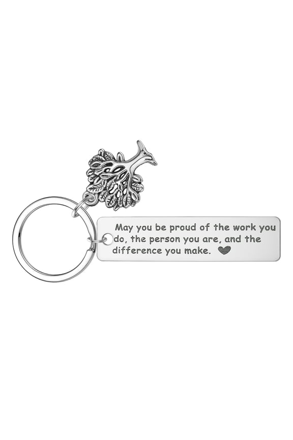 May You Be Proud of To The Work Nurse Gift Key Chain Coworker Inspirational Thank You Keyring Pendant Jewelry Bag Keychain