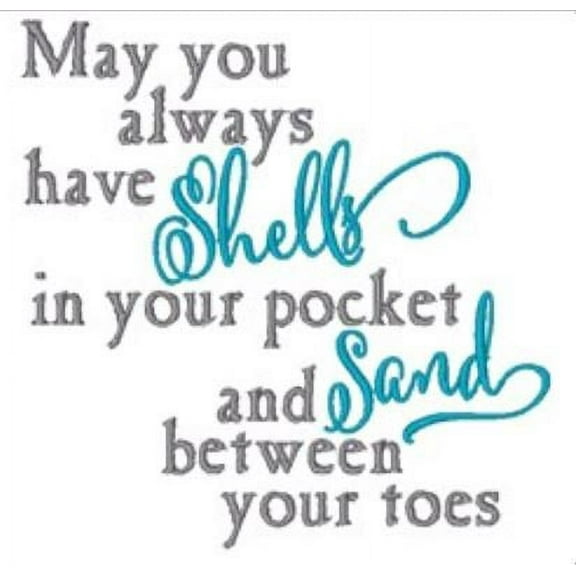May You Have Shell in Your Pockets - Embroidery America Premium Flour Sack Towel