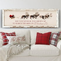 May You Never Be Too Grown Up To Search The Skies On Christmas Eve Poster Wall Decor Canvas Art Prints Painting Picture Artwork Home Christmas Decoration No Frame