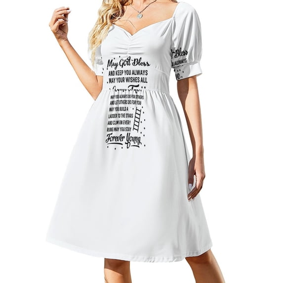 May You Stay Forever Young Sleeveless Dress Female dress
