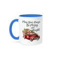 thumbnail image 1 of 3dRose, May Your Days Be Merry and Bright Watercolor Christmas Truck, 15oz Two-Tone Blue Mug, 1 of 3