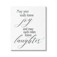 thumbnail image 1 of May Your Walls Know Joy Uplifting Phrase Inspirational Graphic Art Gallery Wrapped Canvas Print Wall Art, 1 of 7