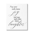 thumbnail image 1 of May Your Walls Know Joy Uplifting Phrase Inspirational Graphic Art Gallery Wrapped Canvas Print Wall Art, 1 of 7