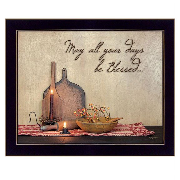 May all Your Days Be Blessed By Susan Boyer Printed Wall Art Wood Multi-Color