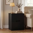 thumbnail image 1 of May in Color 2-Drawer Nightstand, Handless Bedside Table for Bedroom, Living Room, Hallway, Black, 1 of 9