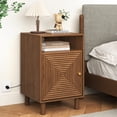 thumbnail image 1 of May in Color Nightstand for Bedroom, Brown Side Table with Charging Station, Accent Bedside Table with Solid Wood Legs for Living Room, 1 of 10