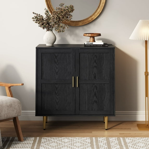 May in Color Storage Cabinet with Doors and Adjustable Shelves, Wood Credenza for Living Room, Bedroom, Dining Room