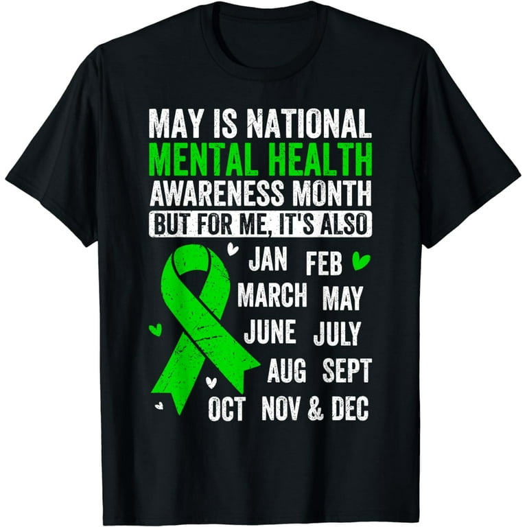 Mental Health Awareness Shirt - Ribbon Support May Month Mental Health Awareness Shirt - Ribbon Support May Month