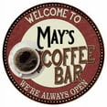thumbnail image 1 of May's Coffee Bar Round Metal Sign Kitchen Room Wall Décor 200120041474, 1 of 1