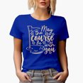 thumbnail image 1 of May the Course Be with You Pun Quote with Flag & Stars, Golf Player, Golfing or Golfer Themed Merch Gift, Royal Blue T-Shirt, 2XL, 1 of 5