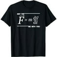 thumbnail image 1 of May the (F=m*dv/dt) Be with You Funny Physics Science TShirt, 1 of 5