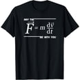 thumbnail image 1 of May the (F=m*dv/dt) Be with You Funny Physics Science TShirt, 1 of 4