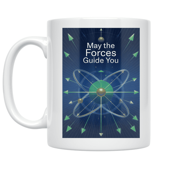 May the Forces Guide You - Physics Enthusiast - 11 oz Ceramic Coffee Mug