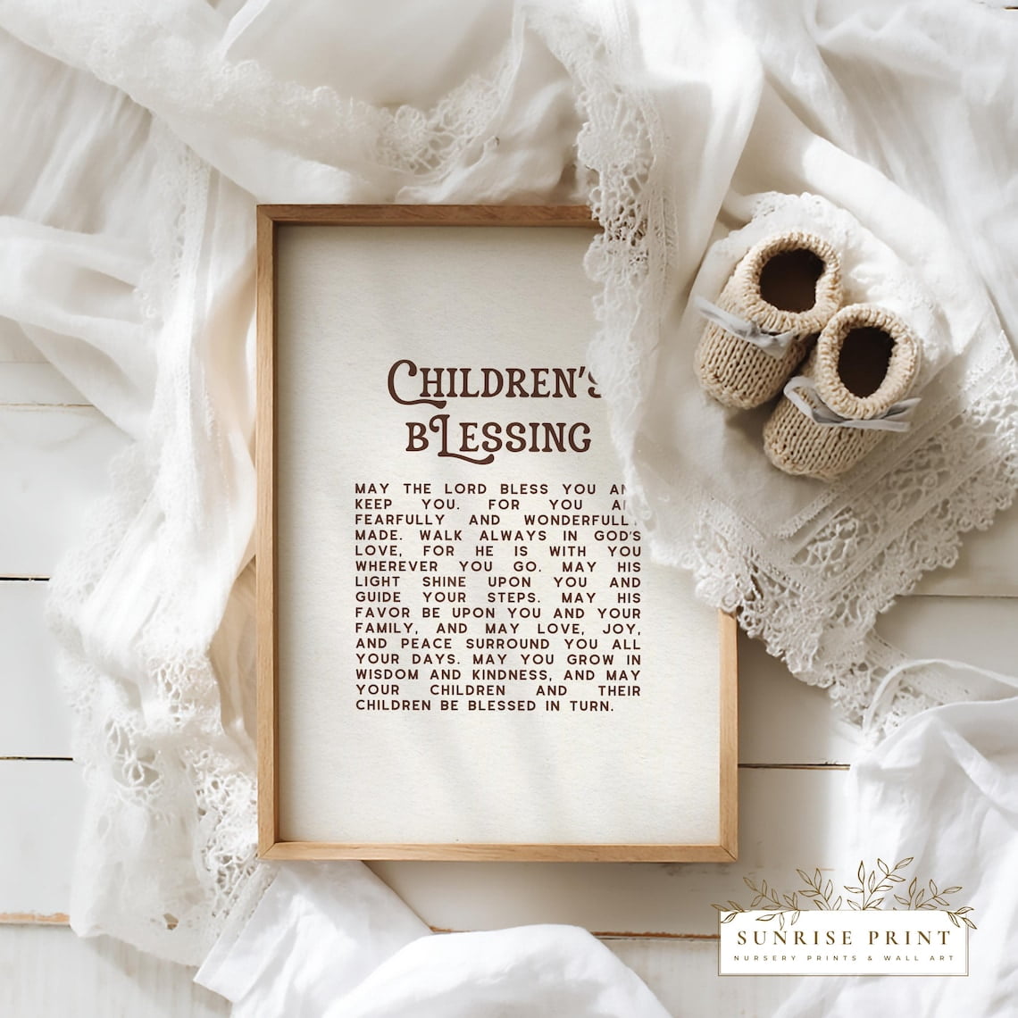 May the Lord Bless You Wall Baby Blessing Poster Biblical Playroomable ...