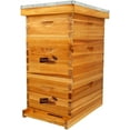 thumbnail image 1 of MayBee 8-Frame Langstroth Beehive Dipped in 100% Beeswax, Bee Hive for Beginner, Honey Bee Hives Includes 2 Deep Bee Boxes, 1 Bee Hive Super with Beehive Frames and Foundation (3 Layer), 1 of 5