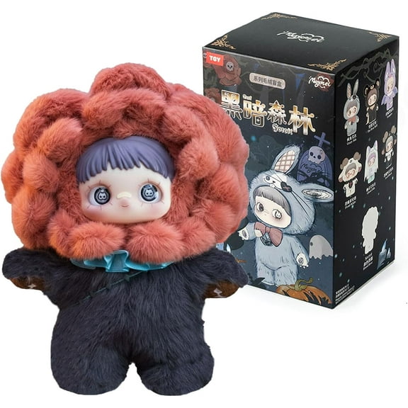MayMei Blind Box Plush Figures, MayMei Dark Forest Series Plush Blind Box, Mystery MayMei Doll Collectible Toys for Xmas Birthday Gifts, Single Box (1 of 7 Possible Styles)