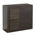 thumbnail image 1 of TMS Maya Boho 4-Drawer Dresser with High Gloss Gray Accents, Dark Sonoma Oak, 1 of 5