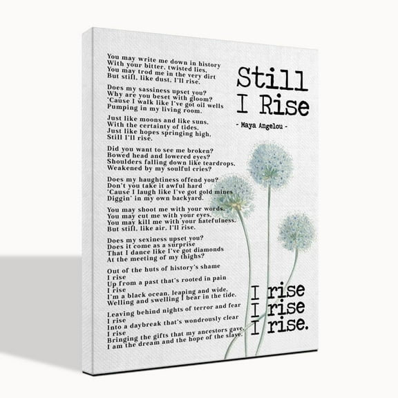 Maya Angelou Quotes Wall Art poster, Feminist Wall Art, Inspirational Quote Decor, Maya Angelou, Still I Rise Quotes Wall Décor, Motivational Wall Art, Gift for Home and Office Decor Under