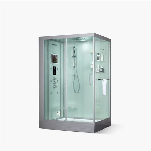 Maya Bath 210 57 x 37 x 88 in. Anzio Left Steam Shower, White