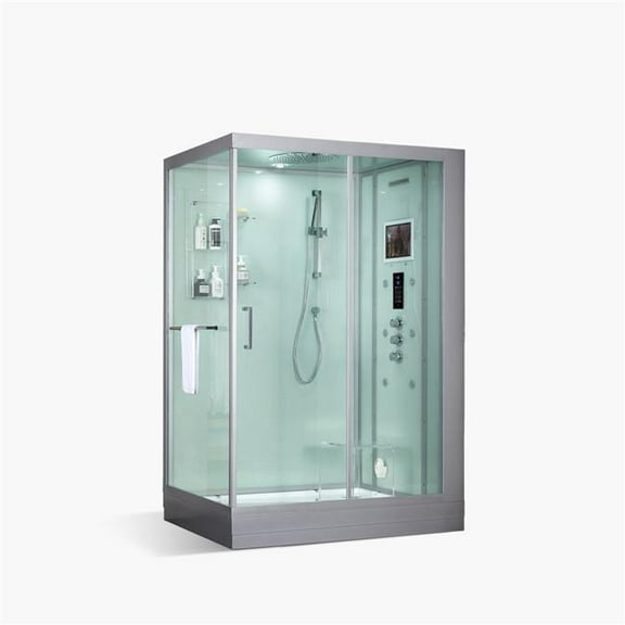 Maya Bath 208 57 x 37 x 88 in. Anzio Right Steam Shower, White