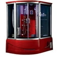 thumbnail image 1 of Maya Bath Siena 67" x 51" Steam Shower 88-Inch Red 1.8 GPM 16-Jet Whirlpool Bathtub, 1 of 1