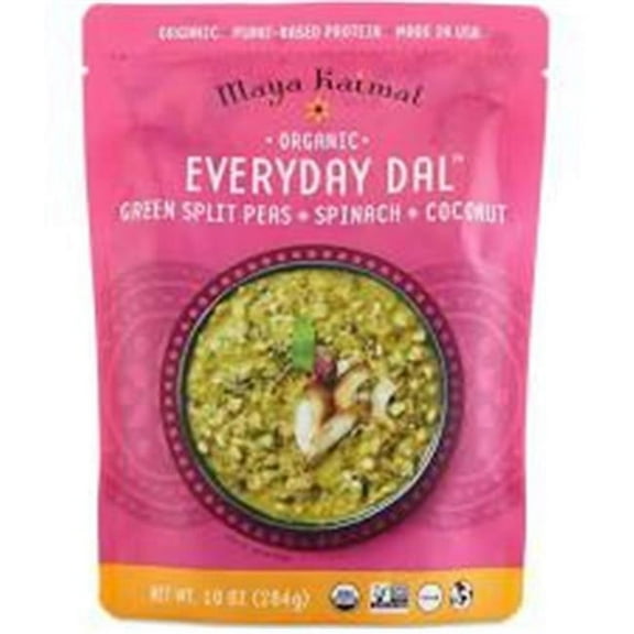 Maya Kaimal  10 oz Everyday Dal Split Peaa Spinach - Pack of 6