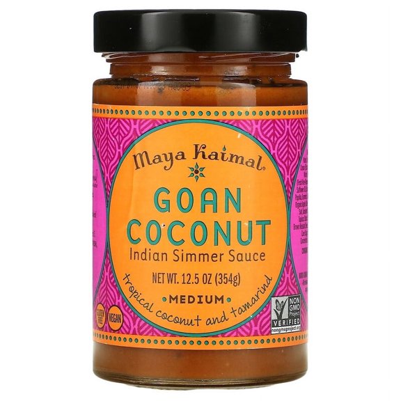 Maya Kaimal, Goan Coconut, Indian Simmer Sauce, Medium, 12.5 oz Pack of 2