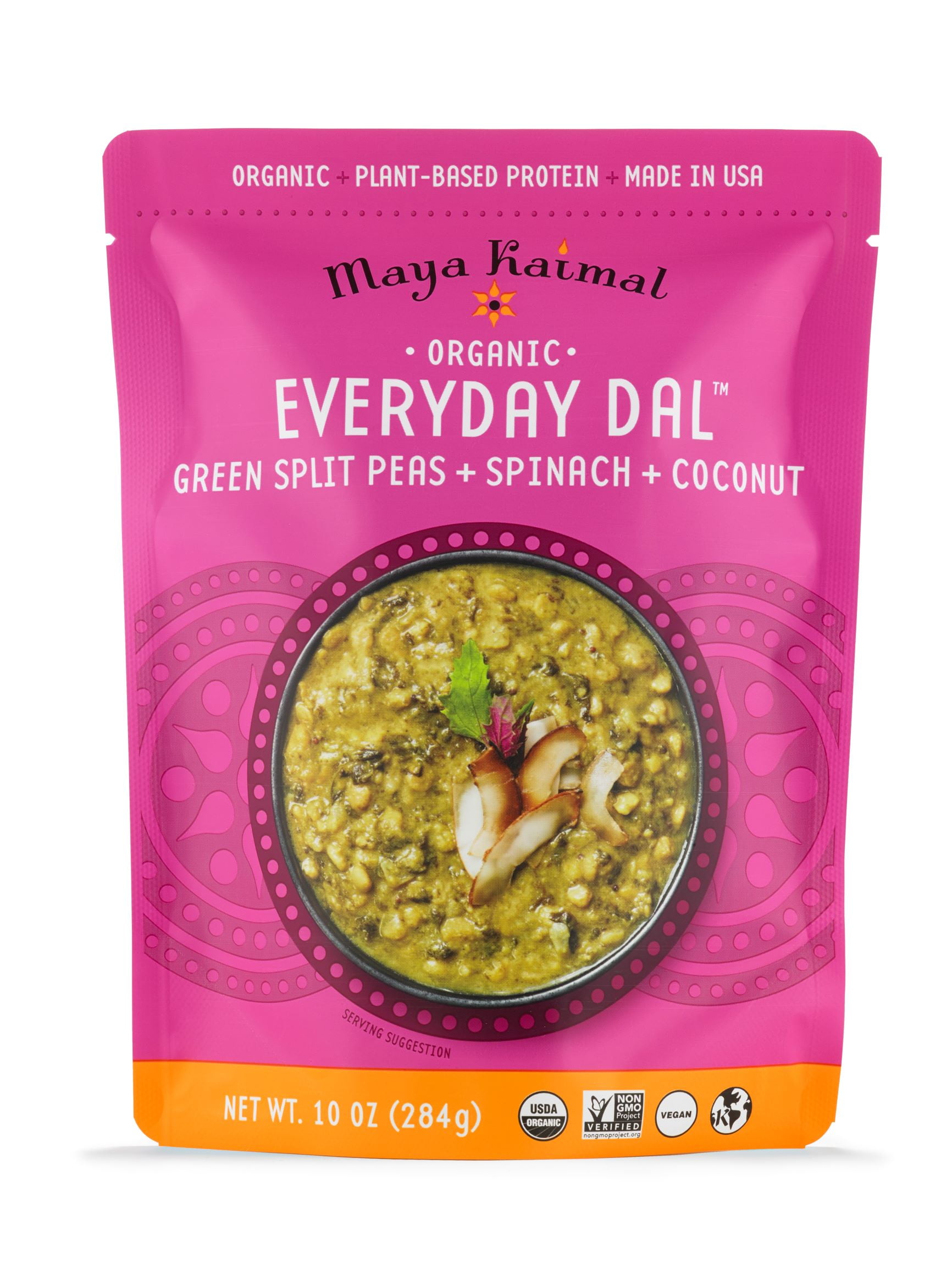 Maya Kaimal Green Split Pea Spinach and Coconut Everyday Dal, 10 Ounce -- 6 per case