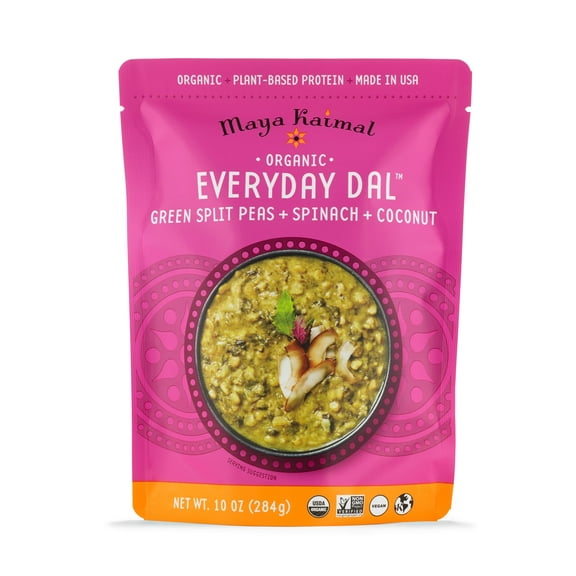 Maya Kaimal Green Split Pea Spinach and Coconut Everyday Dal, 10 Ounce -- 6 per case
