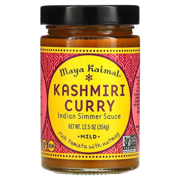 Maya Kaimal, Kashmiri Curry, Indian Simmer Sauce, Mild, 12.5 oz Pack of 4