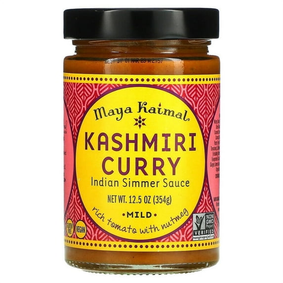 Maya Kaimal, Kashmiri Curry, Indian Simmer Sauce, Mild, 12.5 oz Pack of 4