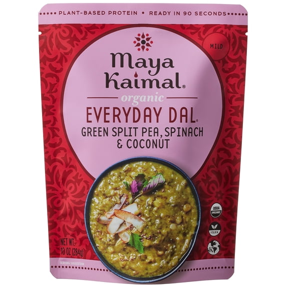 Maya Kaimal Organic Everyday Dal Green Split Pea Spinach Coconut, 10 oz