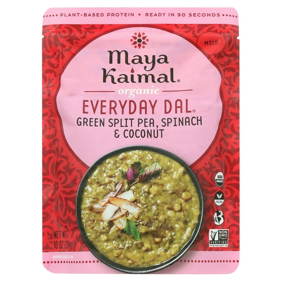 Maya Kaimal Organic Everyday Dal Green Split Pea Spinach Coconut, 10 oz