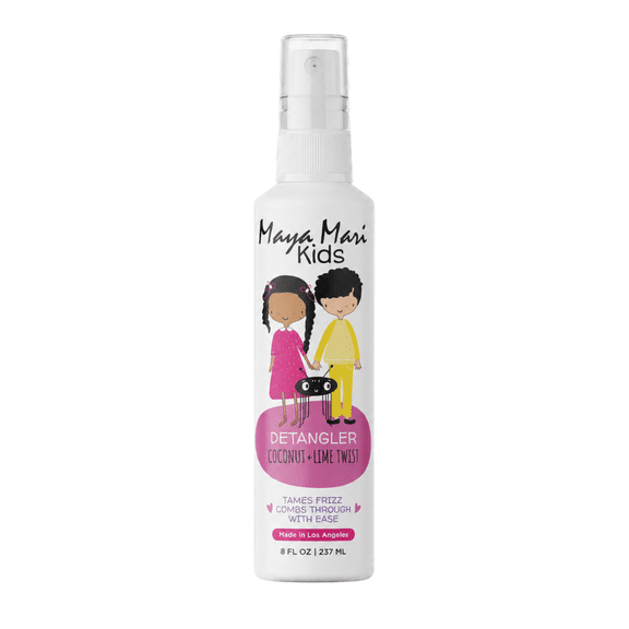 Maya Mari Kids Detangler Spray with Argan Oil, Coconut Oil & Lime Oil - Leave-In Detangling Spray for Curly & Textured Hair, Sulfate Free, 8 fl oz