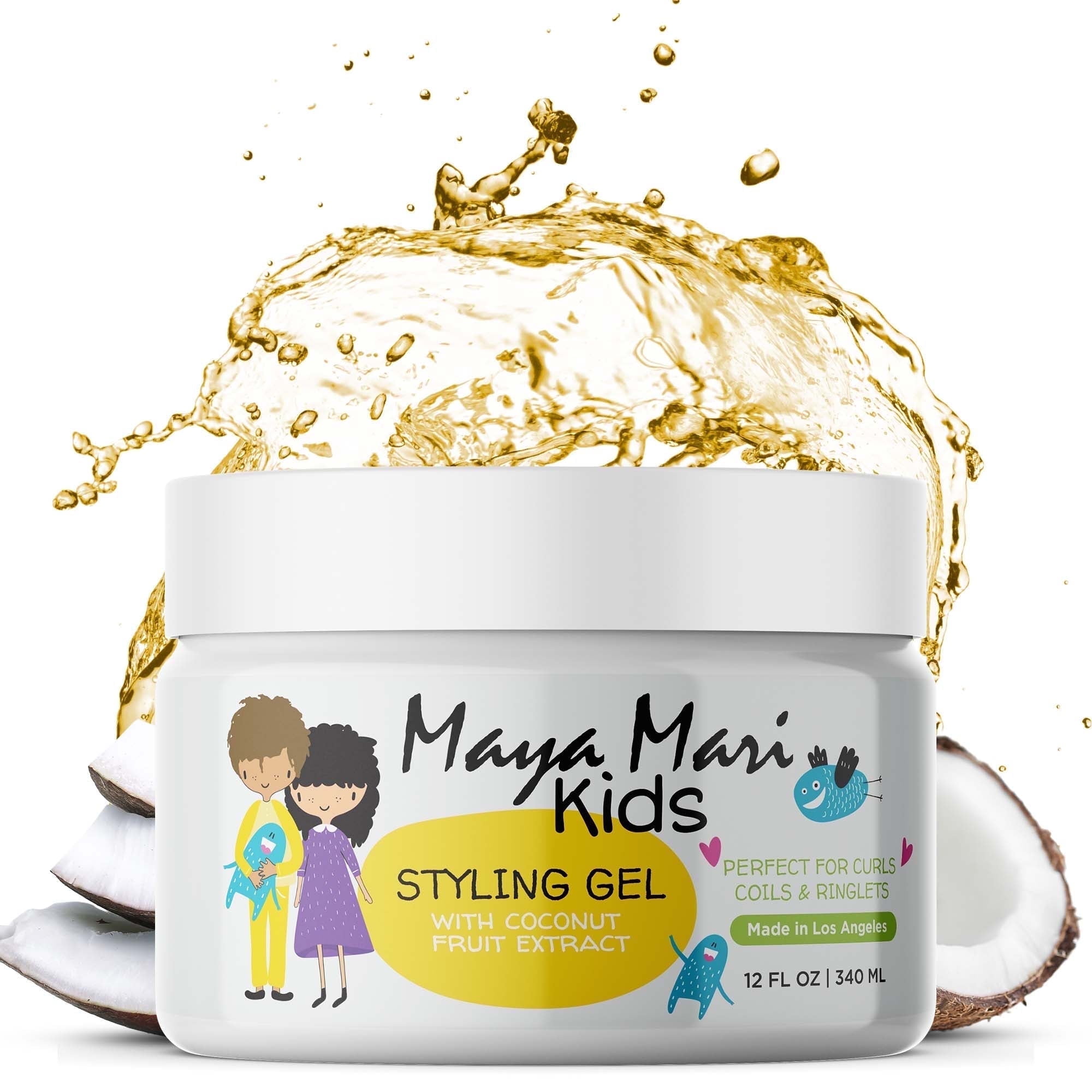 Maya Mari Kids Hair Styling Gel for Boys and Girls – Light Hold and Curl Enhancing, 12 oz