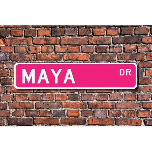 Maya Maya Sign Maya Lover Maya Birthday Gift Child Gift Grandchild Gift Maya Decor Metal Aluminum Sign - Size: 16 x 4 Inches
