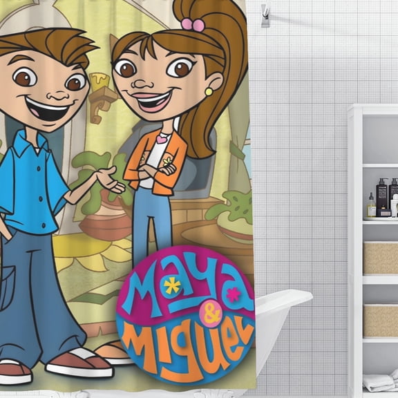 Maya & Miguel-theme Bathroom Shower Curtain Home Decor,Bath Curtains Durable Waterproof Bath Curtain , Adluts Girls Boys Bathroom Decor House Gifts 52x71inch130cmX180cm