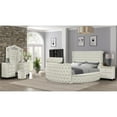 thumbnail image 1 of Maya Modern Style 4 Pc Queen Vanity Bedroom Set made with Wood in Cream, 1 of 12