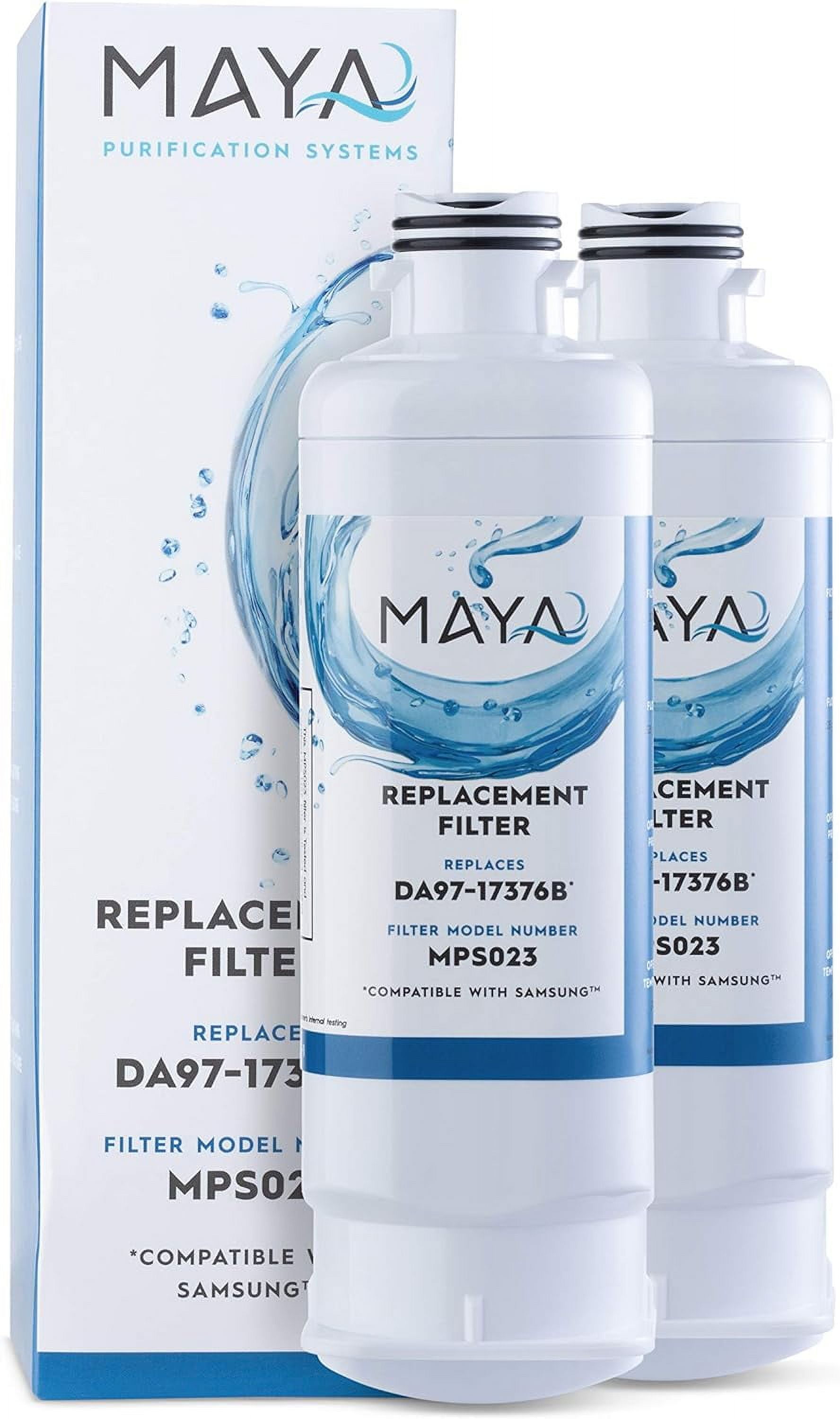 Maya Refrigerator Water Filter Replacement Cartridge for Samsung HAFQIN, RF23M8070SR, HAFQIN