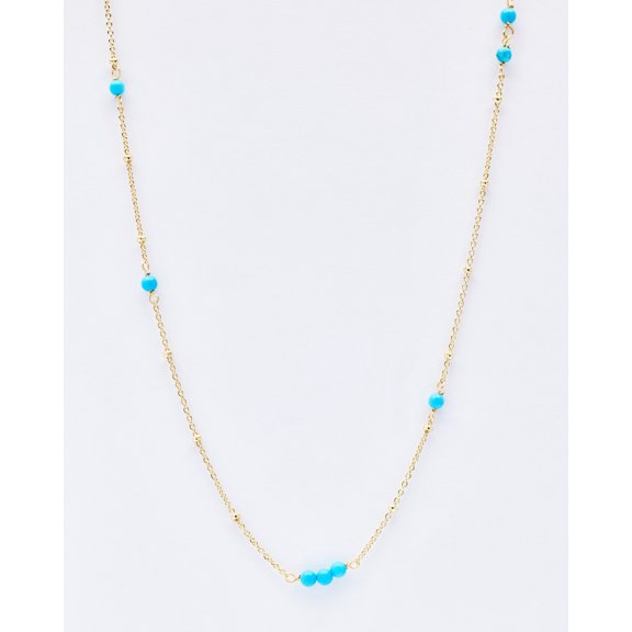 Maya Turquoise Ball Chain Necklace