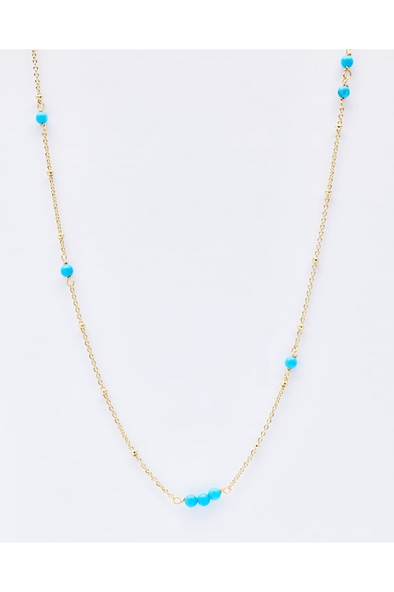 Maya Turquoise Ball Chain Necklace