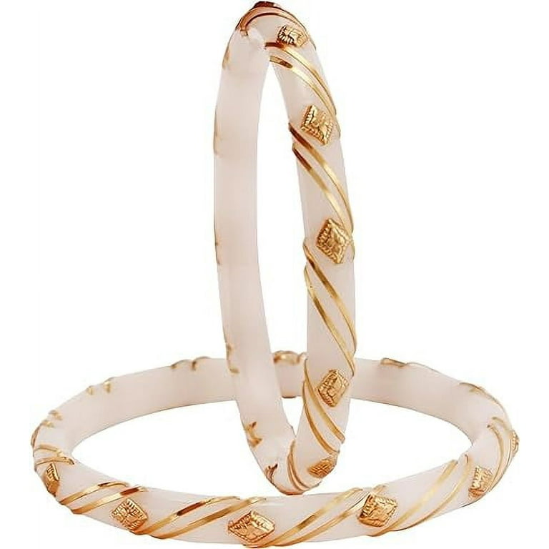 Maya Vera Set of Indian Handcrafted Gold Plated White Colour