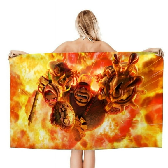 Maya and the Three Cartoon Gifts Beach Towel for Women Kids Birthday Bath Outdoor Quick Dry Lightweight 30.7×51in