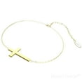 thumbnail image 1 of Maya's Grace Adjustable Cross Ankle Bracelet for Women - Gold, 1 of 4