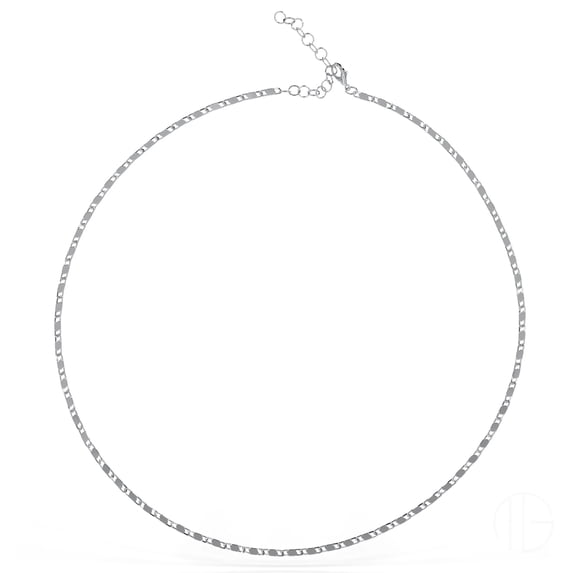 Maya's Grace Dainty Minimalist Choker Necklace for Women, Boho Jewelry, Gold and Silver Plated, Layering Necklace - Silver