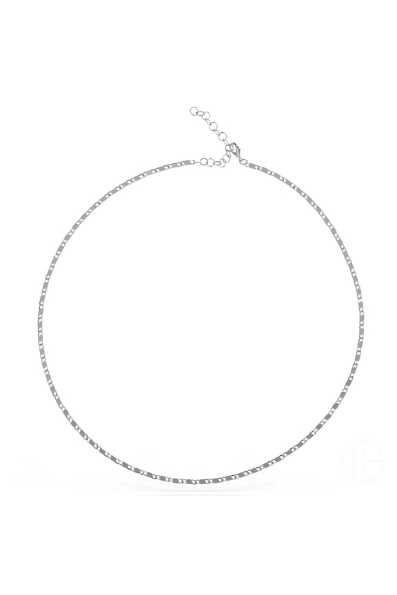 Dainty Minimalist Choker Necklace for Women, Boho Jewelry, Gold and Silver Plated, Layering Necklace - Silver