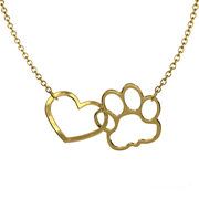 Maya's Grace Paw Print Necklace Sterling Silver Pendant Necklace Pet Lovers