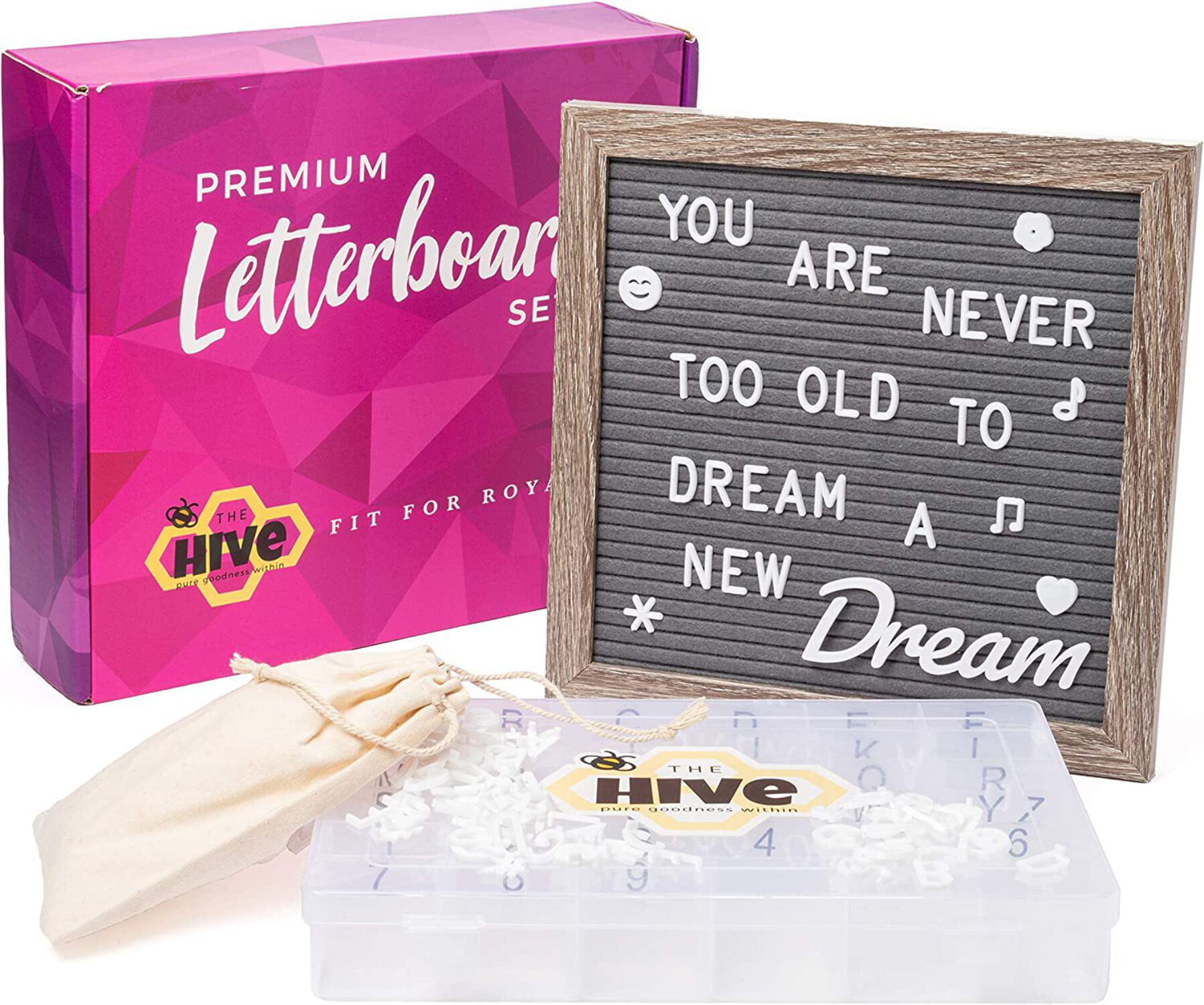 Maya's Grace Premium Rustic Letter Board with Precut Characters